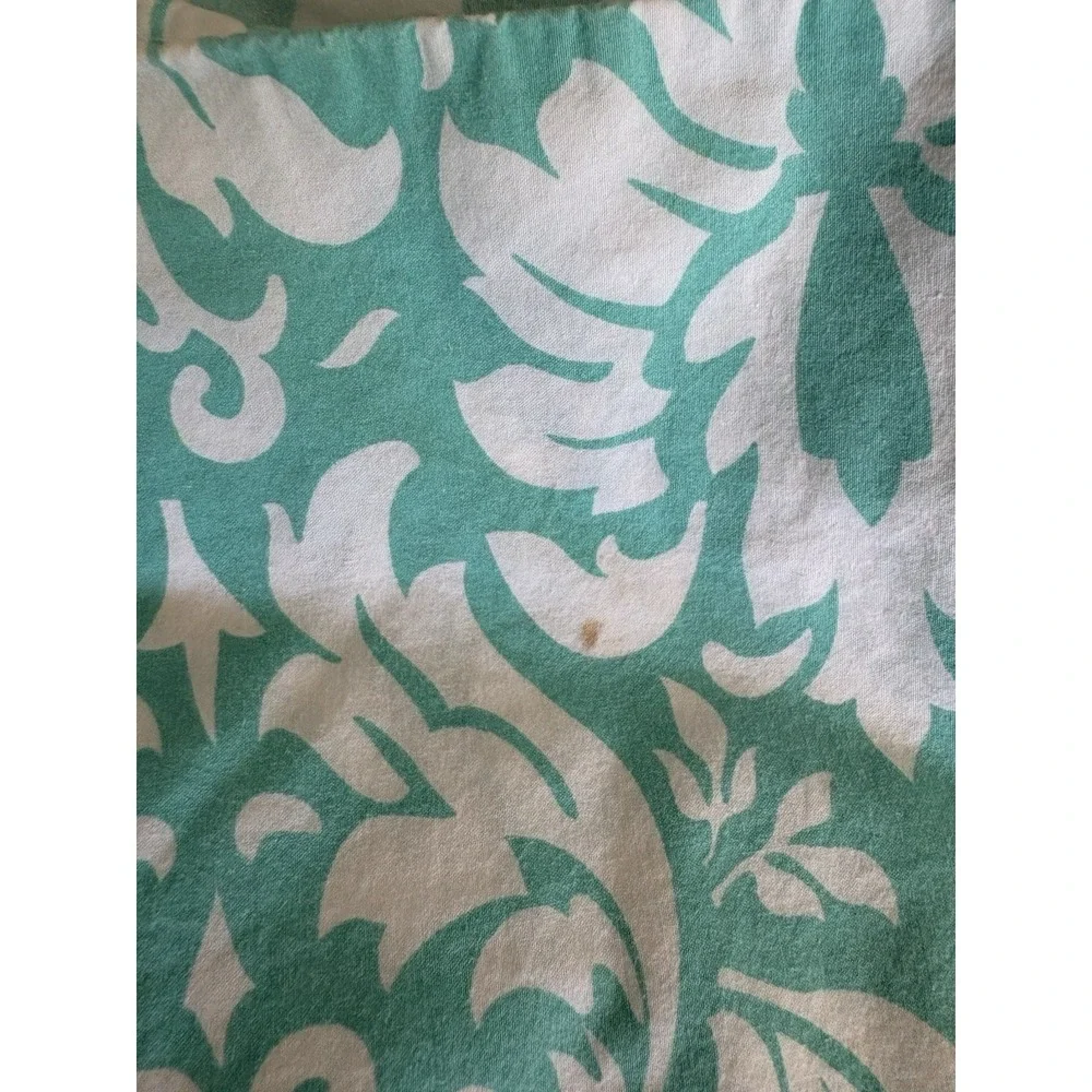Pottery Barn Dorm Full Sheet Set Pool Damask W/ Aqua Dots Duvet And Shams
